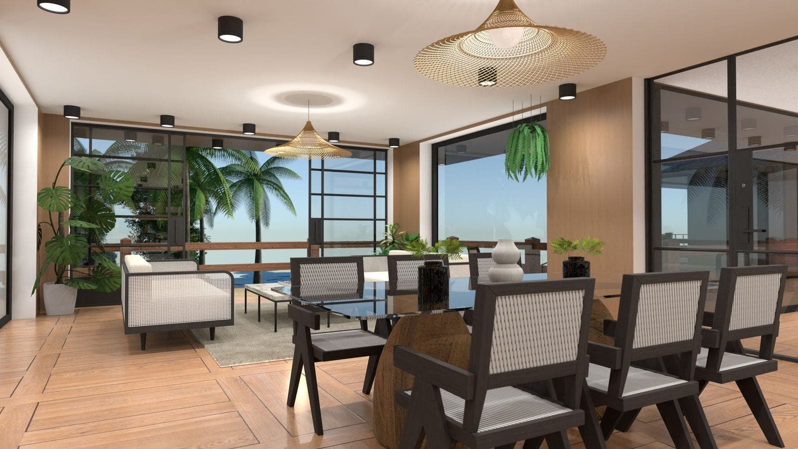 An interior render that looks flat and unfinished